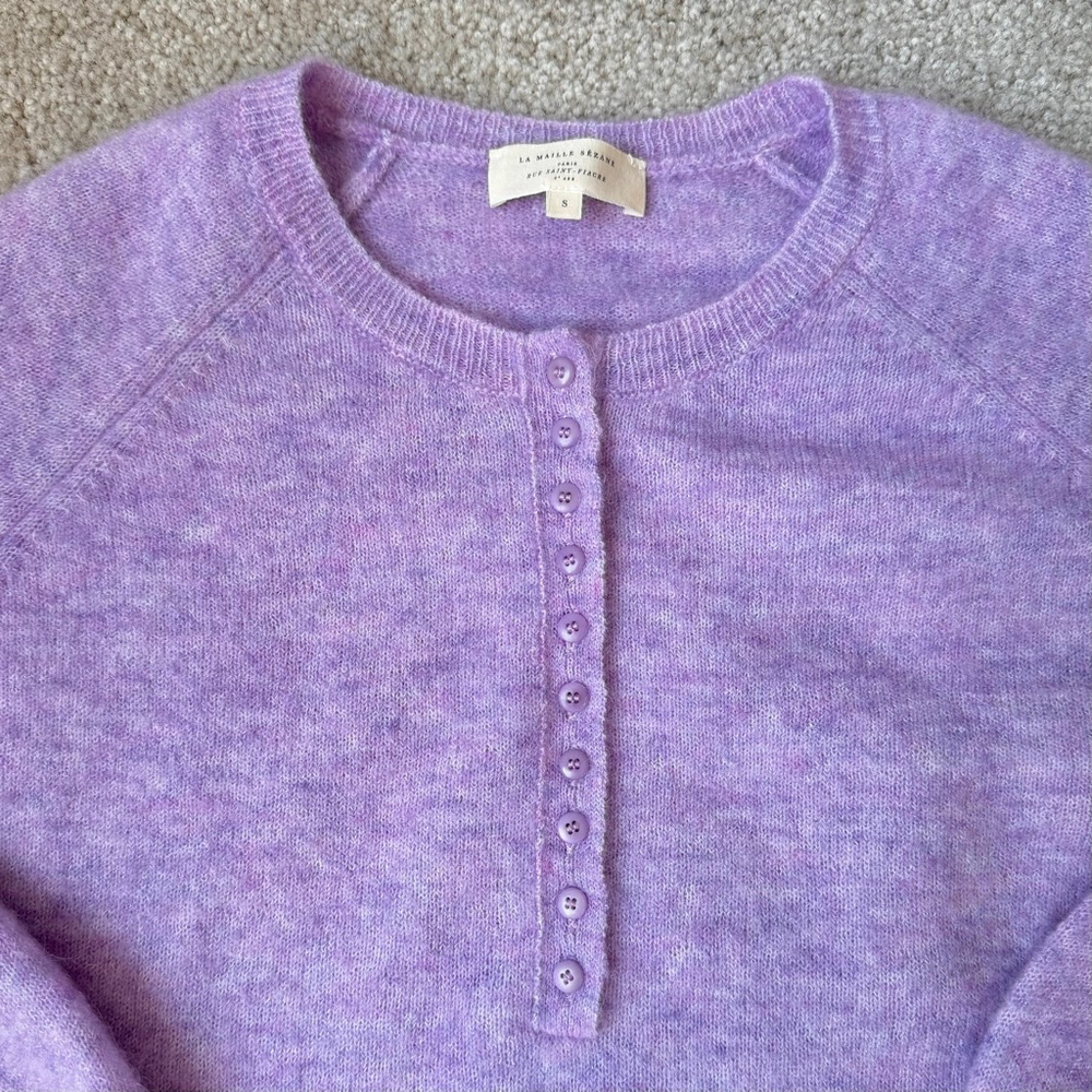 Sézane Leon sweater in lilac, Small - Picture 3 of 9